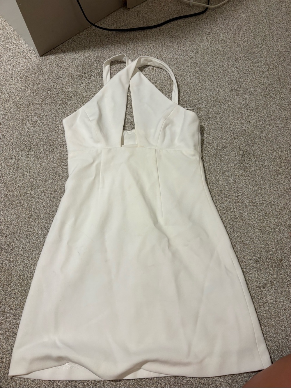 White Halter dress
